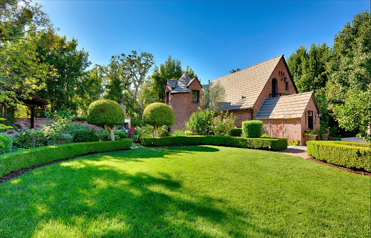 Landscaped green residential area